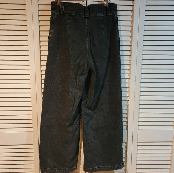 High rise, wide leg, Rachel Comey Elio denim trousers in washed black - Picture 6 of 10